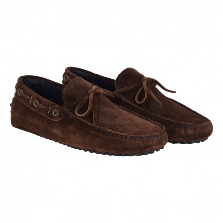 MOCASSINO CAMOSCIO ALLACCIATO SEBOYS 2696P T.MORO