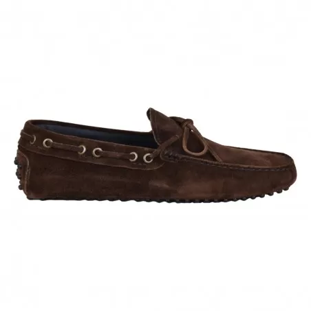 MOCASSINO CAMOSCIO ALLACCIATO SEBOYS 2696P T.MORO