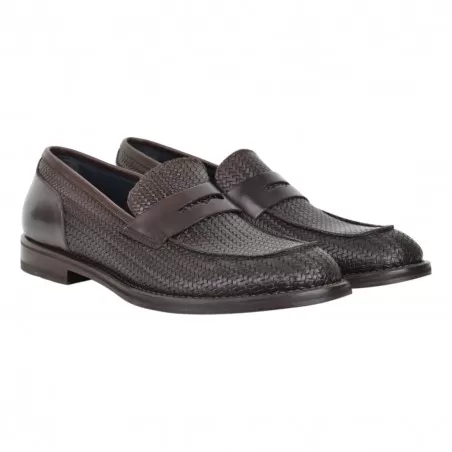 MOCASSINO CALF STAMPA SEBOYS 3784 T.MORO