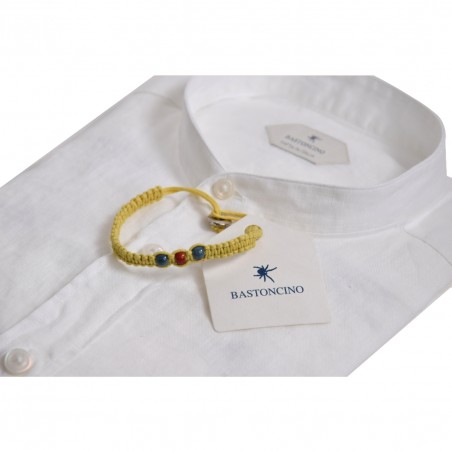 CAMICIA IN LINO BASTONCINO B050.COREANO 01