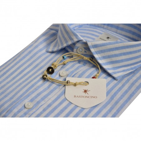 CAMICIA IN LINO RIGA BASTONCINO B1112.164 01