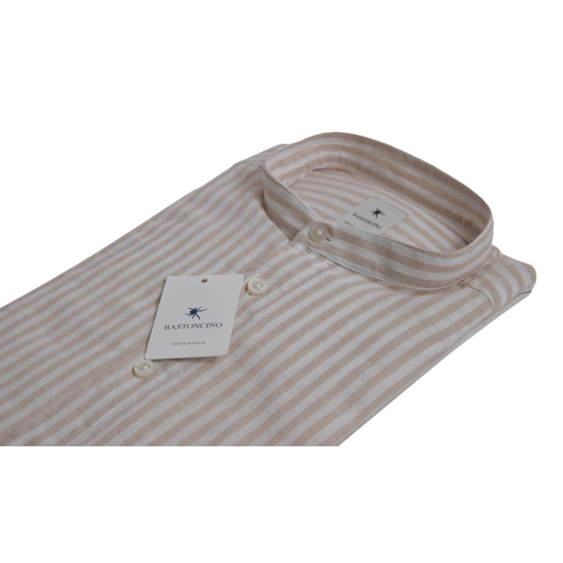 CAMICIA IN LINO RIGA BASTONCINO B1112.COREANO 04