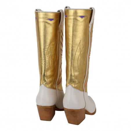 TEXANO ALTO RICAMATO ELENA IACHI E3492 GOLD