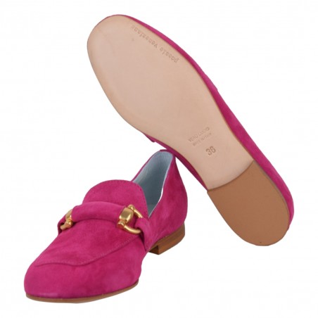 MOCASSINO AMALFI CAMOSCIO POESIE VENEZIANE SE01 FUXIA