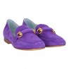 MOCASSINO AMALFI CAMOSCIO POESIE VENEZIANE SE01 PURPLE1776