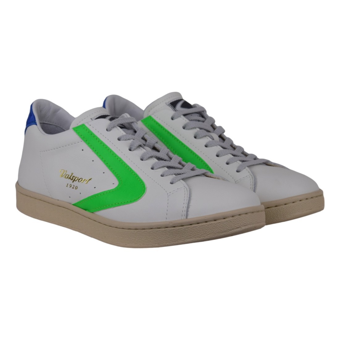 SNEAKERS TOURNAMENT-MIX NAPPA VALSPORT VT1009M B.CO/VERDE