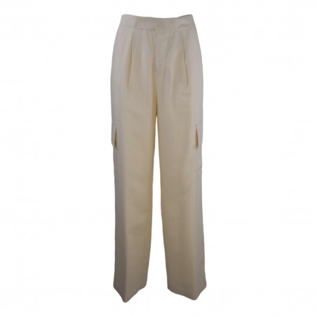 PANTALONE PALAZZO TASCHE LATER. SO ALLURE D6017 BUTTER