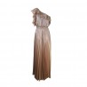ABITO PLISSE VOLANT SO ALLURE L1045 CHAMPAGNE