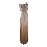 ABITO PLISSE VOLANT SO ALLURE L1045 CHAMPAGNE