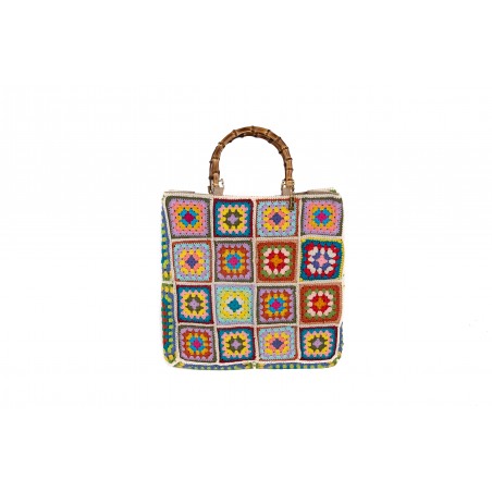 BORSA CROCHET GRANDE DUE MANICI   / LA MILANESA XC1B BEIGE