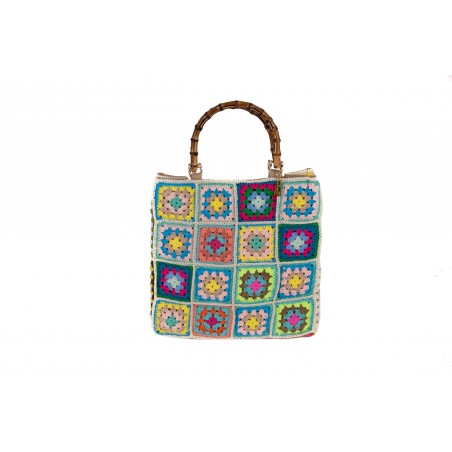 BORSA CROCHET MEDIA DUE MANICI / LA MILANESA XC2B BEIGE
