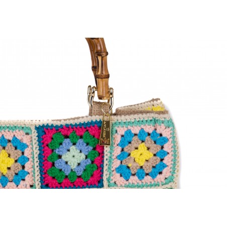 BORSA CROCHET MEDIA DUE MANICI / LA MILANESA XC2B BEIGE