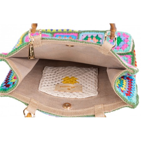 BORSA CROCHET MEDIA DUE MANICI / LA MILANESA XC2V VERDE