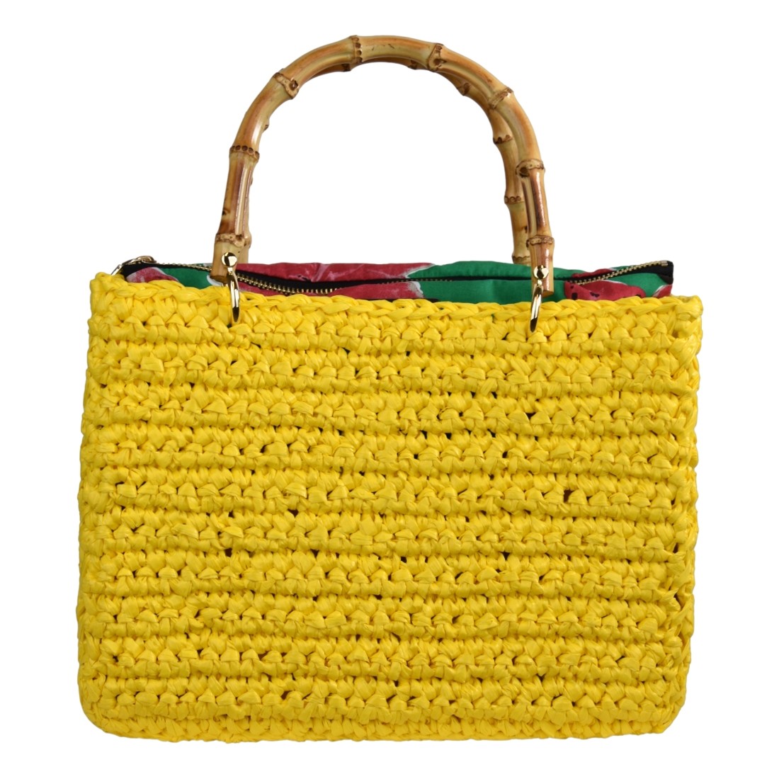 BORSA RETTANGOLARE MEDIA CON MANICI IN BAMBOO CHICA VENERE SUN