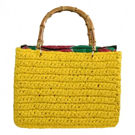 BORSA RETTANGOLARE MEDIA CON MANICI IN BAMBOO CHICA VENERE SUN