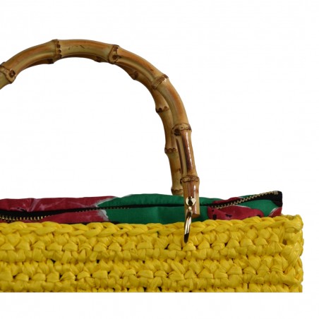 BORSA RETTANGOLARE MEDIA CON MANICI IN BAMBOO CHICA VENERE SUN
