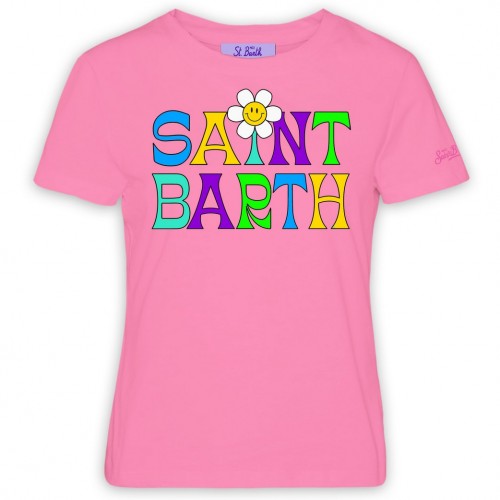 COTTON CREW NECK T SHIRT DAISY MULTICOL 23 MC2 SAINT BARTH EMILIE 04876D