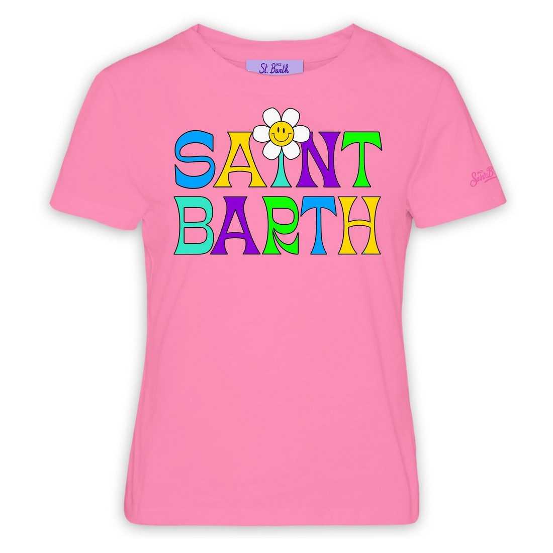 COTTON CREW NECK T SHIRT DAISY MULTICOL 23 MC2 SAINT BARTH EMILIE 04876D