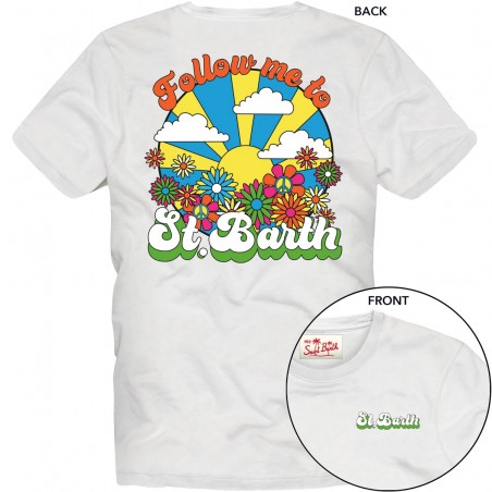 COTTON CLASSIC T SHIRT FOLLOW ME SBARTH 01N MC2 SAINT BARTH TSHIRTMAN 06378D