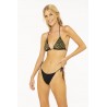 BIKINI TRIANGOLO E SLIP LACCETTI STRASS 4GIVENESS FGBW2800 NERO