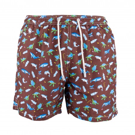 ULTRALIGHT SWIM SHORT MARINE ECO WORLD MC2 SAINT BARTH LIGHTINGMICRO  00507B