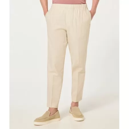 PANTALONE LOOSE FIT CRUNA BURANO.1113 ECRU