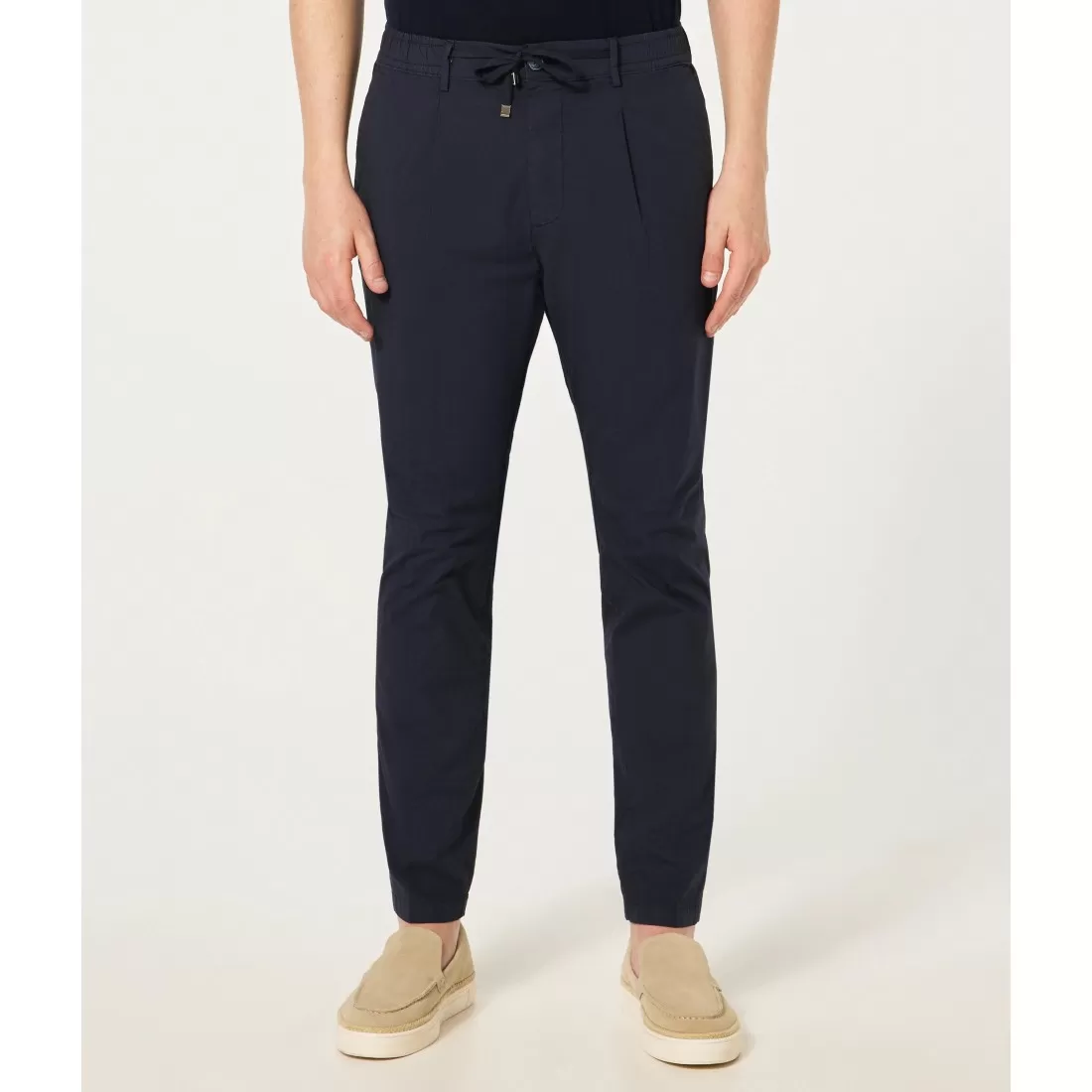 PANTALONE SLIM COULISSE CRUNA MITTE.1101 BLU