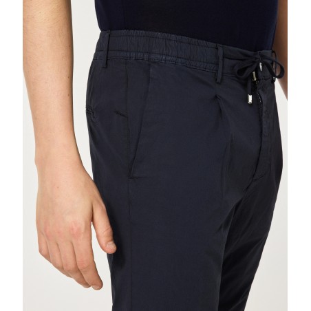 PANTALONE SLIM COULISSE CRUNA MITTE.1101 BLU