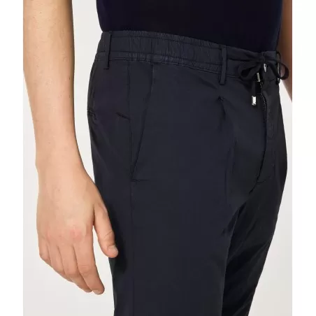 PANTALONE SLIM COULISSE CRUNA MITTE.1101 BLU