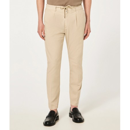 PANTALONE SLIM COULISSE CRUNA MITTE.1101 BURRO