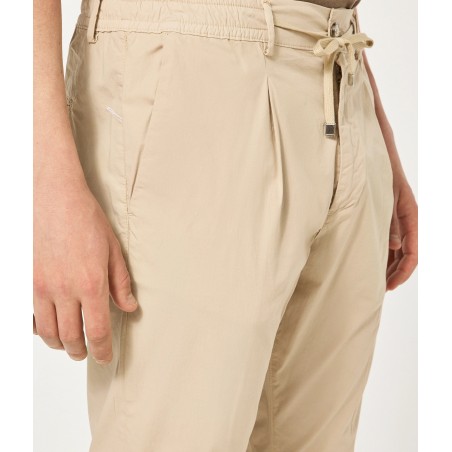 PANTALONE SLIM COULISSE CRUNA MITTE.1101 BURRO