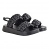 SANDALO IN NAPPA FOULARD ASH VOYAGEBIS01 BLACK