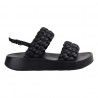 SANDALO IN NAPPA FOULARD ASH VOYAGEBIS01 BLACK