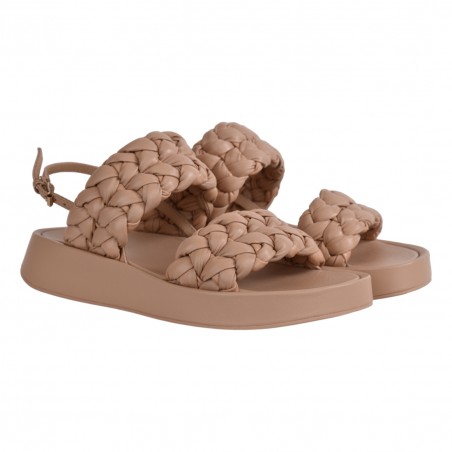 SANDALO IN NAPPA FOULARD ASH VOYAGEBIS03 SKIN