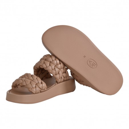 SANDALO IN NAPPA FOULARD ASH VOYAGEBIS03 SKIN