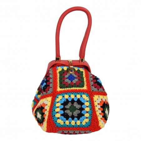 BORSA ITACA CROCHET LA MILANESA ITR ROSSO