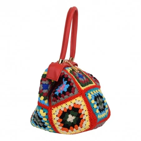 BORSA ITACA CROCHET LA MILANESA ITR ROSSO