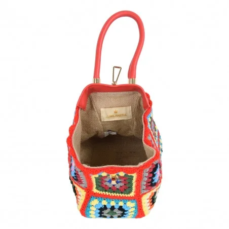BORSA ITACA CROCHET LA MILANESA ITR ROSSO