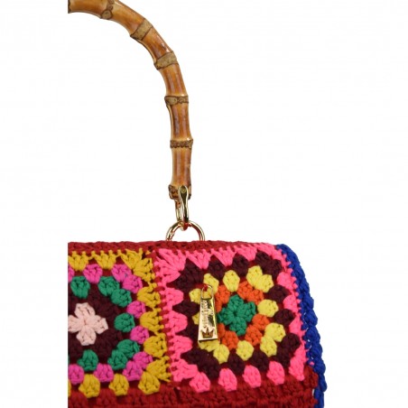 BORSA NOTO MEDIA CROCHET LA MILANESA NOTOM ROSSO