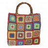 BORSA CROCHET GRANDE DUE MANICI LA MILANESA XC1R ROSSO