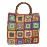 BORSA CROCHET GRANDE DUE MANICI LA MILANESA XC1R ROSSO