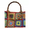 BORSA CROCHET GRANDE DUE MANICI LA MILANESA XC1R ROSSO