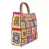 BORSA CROCHET GRANDE DUE MANICI LA MILANESA XC1R ROSSO