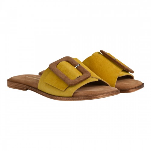 CIABATTA CAMOSCIO FIBBIA J.O.LUXURY STYLE 5988 GIALLO