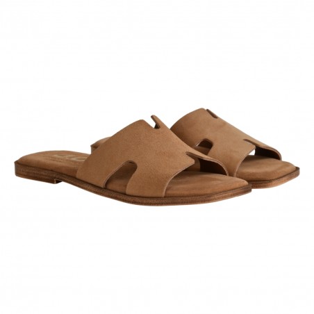 CIABATTA CAMOSCIO J.O.LUXURY STYLE 6016 CUOIO