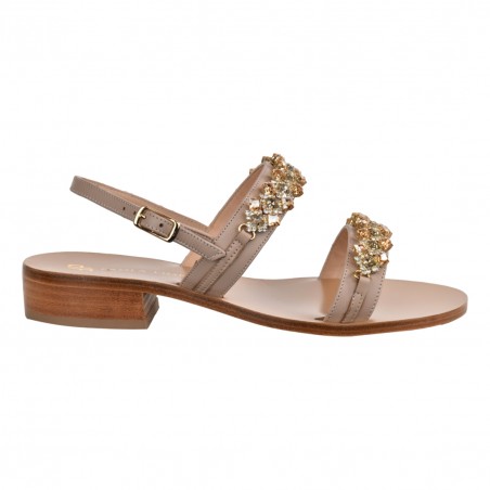 SANDALO IN NAPPA CON MICROCRISTALLI PAOLA FIORENZA FB968 MISIA