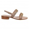 SANDALO IN NAPPA CON MICROCRISTALLI PAOLA FIORENZA FB968 MISIA