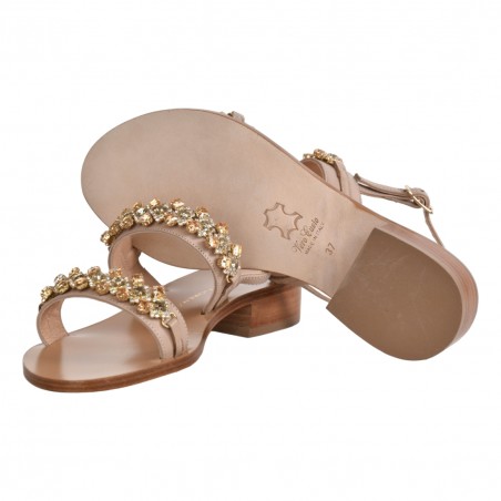 SANDALO IN NAPPA CON MICROCRISTALLI PAOLA FIORENZA FB968 MISIA