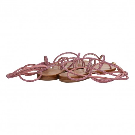 SANDALO GLADIO CON MICROCRISTALLI PAOLA FIORENZA FD21 ROSA