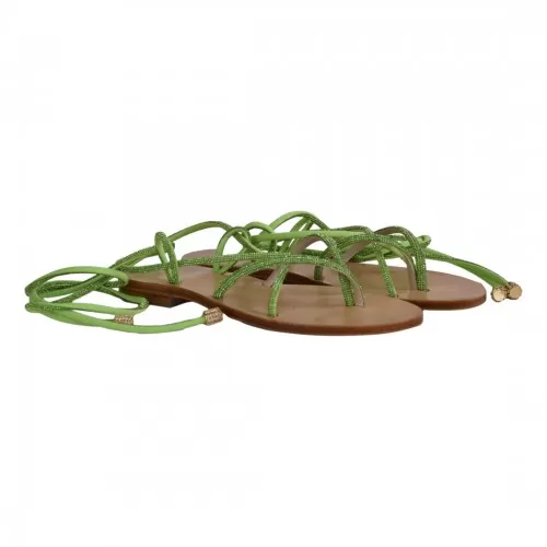 SANDALO GLADIO CON MICROCRISTALLI PAOLA FIORENZA FD21 VERDE
